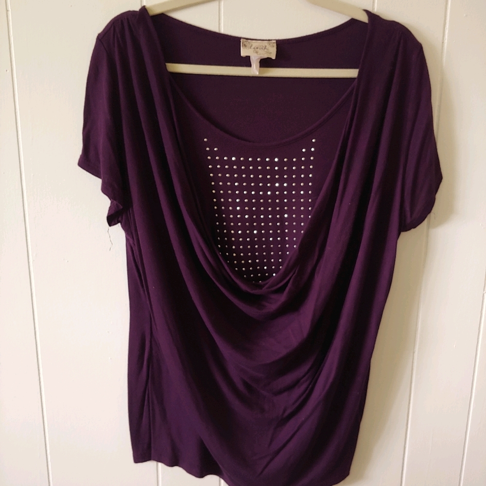 XL Lavish Cowl Neck Top